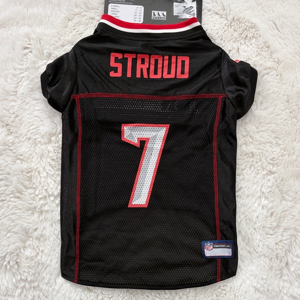 NFL Houston Texans Black Pet Jersey,Size L - Picture 4 of 16